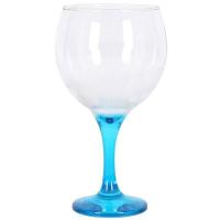 Copa de cristal para combinado con pie azul, 710 ml