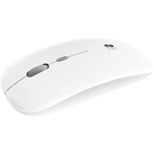 Ratón óptico inalámbrico blanco recargable, Dual Flat SUBBLIM