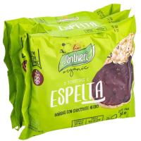 Tortitas de espelta con chocolate bio SANTIVERI, paquete 102 g