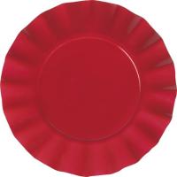 Plato desechable rojo brillante, Ø 29 cm, pack 6 uds