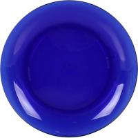 Plato llano de vidrio 23,5 cm azul Saphir DURALEX, 1 ud