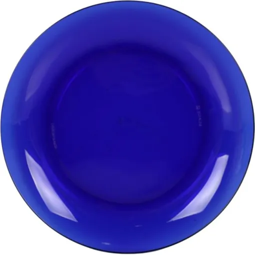 Plato llano de vidrio 23,5 cm azul Saphir DURALEX, 1 ud