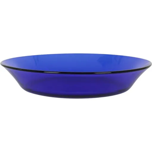 Plato hondo de vidrio 19,5 cm azul Saphir DURALEX, 1 ud