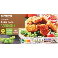 Nuggets estilo pollo vegano EROSKI VEGGIE, caja 240 g