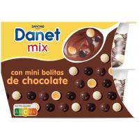 Natillas con bolitas de chocolate DANET, pack 2x117 g