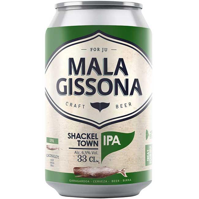 precios Cerveza Shackel Town Ipa Mala Gissona, Lata 33 Cl en Eroski