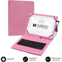 Funda rosa con teclado para tablet de 9,6 a 11" Trendy SUBBLIM