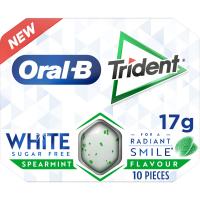 Chicle de hierbabuena TRIDENT ORAL-B WHITE, paquete 17 g
