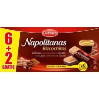 Napolitanas bizcochitos CUÉTARA, 6+2 uds, caja 144 g