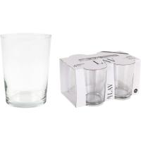 Vaso de sidra 52 cl , vidrio transparente, pack 4 uds