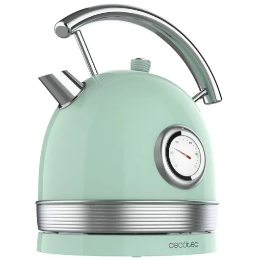 Hervidor verde, 1,8L, 2200W, ThermoSense 420 Vintage CECOTEC