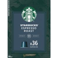 Café expresso Roast compatible Nespresso STARBUCKS, caja 36 uds