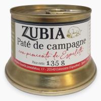 Paté de campagne con pimiento de espelette ZUBIA, lata 135 g