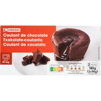 Coulant de chocolate EROSKI, pack 2x90 g