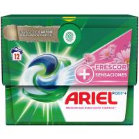 Detergente en cápsulas ARIEL SENSACIONES, caja 12 dosis