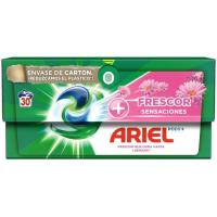 Detergent en cápsulas ARIEL SENSACIONES, caja 30 dosis