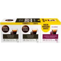 Café espresso intenso DOLCE GUSTO, caja 32 uds + Regalo Doppio