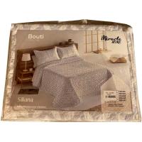 Colcha bouti 23SS Siliana, gris, 100% poliéster MIRACLE HOME, talla 135-150
