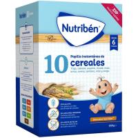 Papilla instantanea 10 cereales NUTRIBEN, caja 600 g