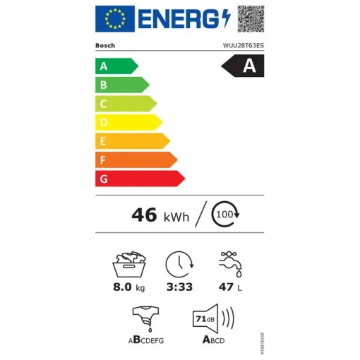 Lavadora de 8 kg WUU28T63ES BOSCH