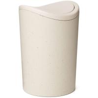 Cubo blanco roto con tapa basculante, 6 litros Ecohome TATAY, 19x19x28 cm