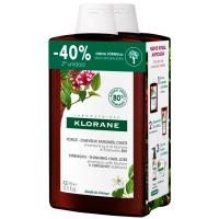 Champú quinina KLORANE, pack 2x400 ml