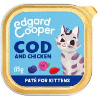 Alimento bacalao y pollo gato junior EDGARD&COOPER, tarrina 85 g