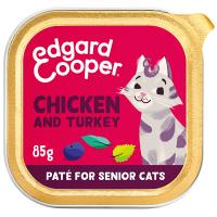 Alimento pollo pavo bio gato senior EDGARD&COOPER, tarrina 85 g