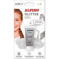 Maquillaje gel transparente con purpurina, Glitter Plata ALPINO, 14 ml