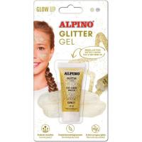 Maquillaje gel transparente con purpurina, Glitter Oro ALPINO, 14 ml