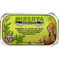 Sardinas en aceite de oliva eco MINERVA, lata 120 g