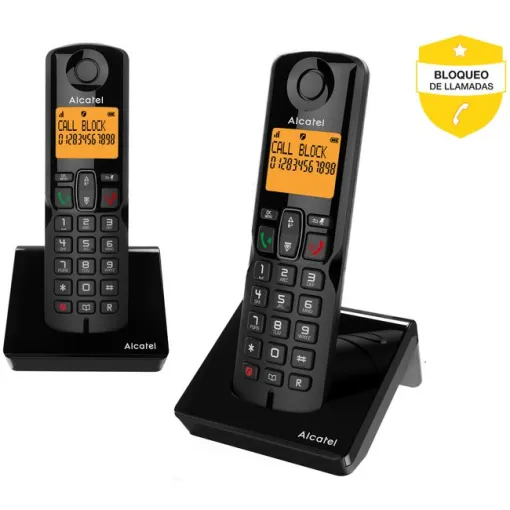 Teléfono inalámbrico Dúo negro, S280 ALCATEL