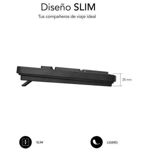 Teclado Business Slim Silencioso Con Cable Usb  Negro