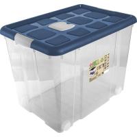 Caja de plástico con cierre Eco-Friendly, capacidad 86 litros HEGA, 615x440x465 mm
