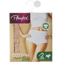 PLAYTEX emakumeentzako maxi kuleroak, kotoi organikoa, azal kolorea, M neurria, sorta 2 ale