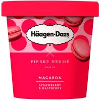 Helado macaron strawberry HAAGEN DAZS, tarrina 420 ml