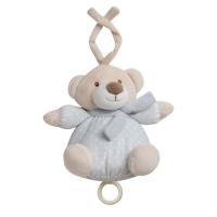 Peluche musical osito gris, tacto extrasuave INTERBABY