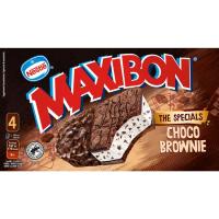 Helado chocolate brownie MAXIBON, 4x90 ml