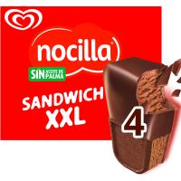 Helado sandwich XXL NOCILLA, pack 4x140 ml