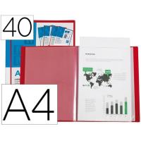 Carpeta A4 40 fundas, plástico transparente 5 colores ¿Cuál te llegará? LIDERPAPEL