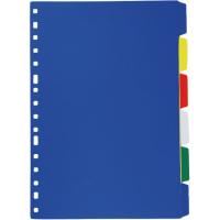 Separador tamaño folio, 16 taladros, plástico opaco LIDERPAPEL, pack 6 uds