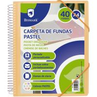 Carpeta Pastel A4 con espiral, 40 fundas y gomas, ¿Cuál te llegará? 329606 BISMARK