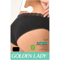 Bikini mujer con encaje de algodón orgánico, negro GOLDEN LADY, talla S