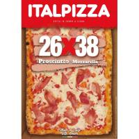 ITALPIZZA prosciutto&mozzarella pizza 26x38, kutxa 560 g