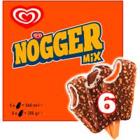 Helados original/choco/caramel NOGGER, pack 6x91 ml