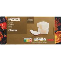 Turrón de coco EROSKI, caja 200 g