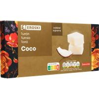 Turrón de coco EROSKI, caja 200 g