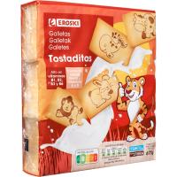 Galletas tostaditas EROSKI, pack 3x225 g