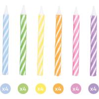 Velas de cumpleaños colores en espriral de 6 cm OH YEAH!, pack 24 uds