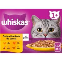 Alimento para gato gelatina de aves WHISKAS, pack 12x85 g